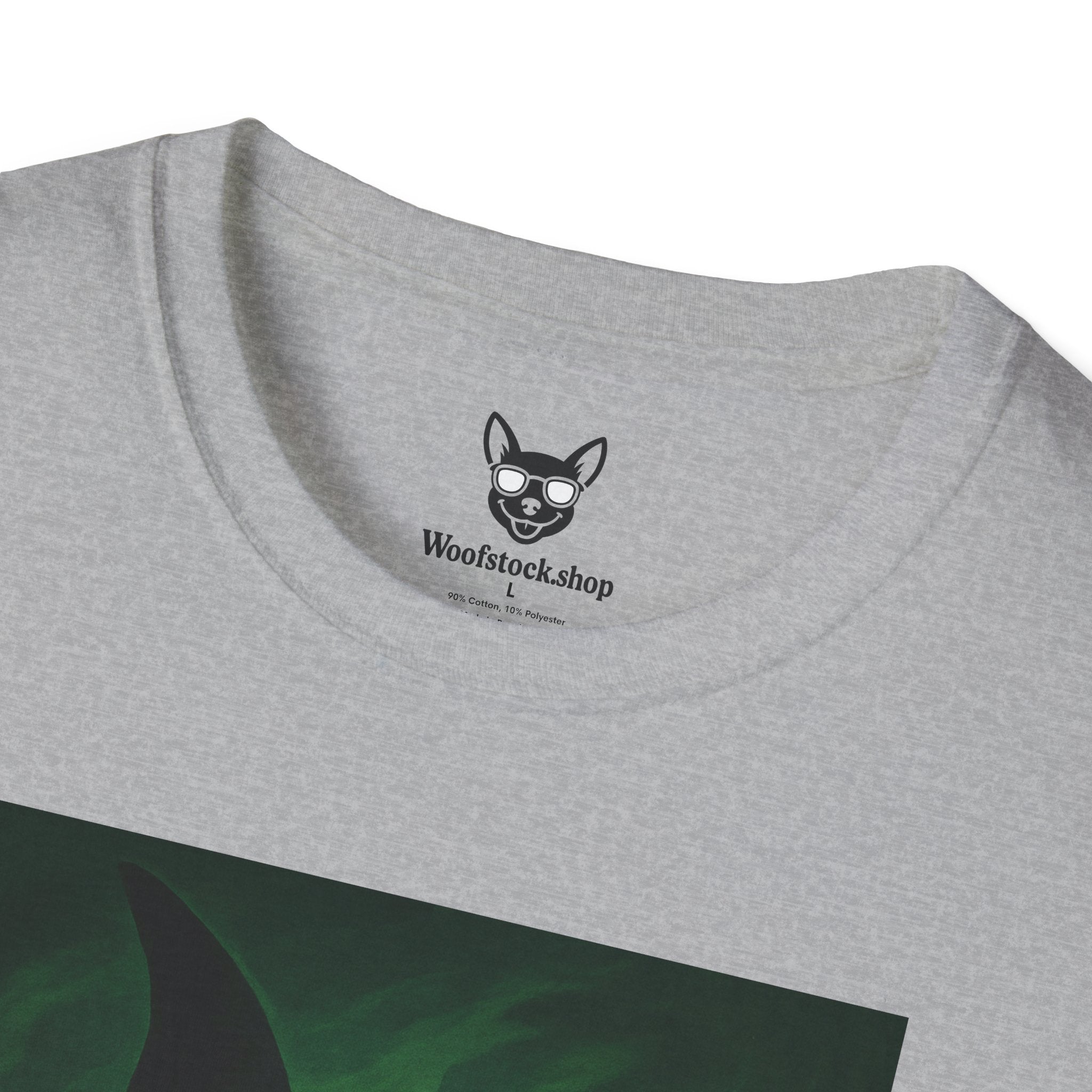 Wicked Broadway Poster Dog Parody Unisex Softstyle T-Shirt -- Funny Dog Shirt for Broadway and Dog Lovers